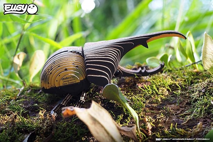 Eugy Hercules Beetle 3D Puzzle - 42 Piece Eco-Friendly Educational Toy Puzzle for Boys, Girls & Kids Ages 6+