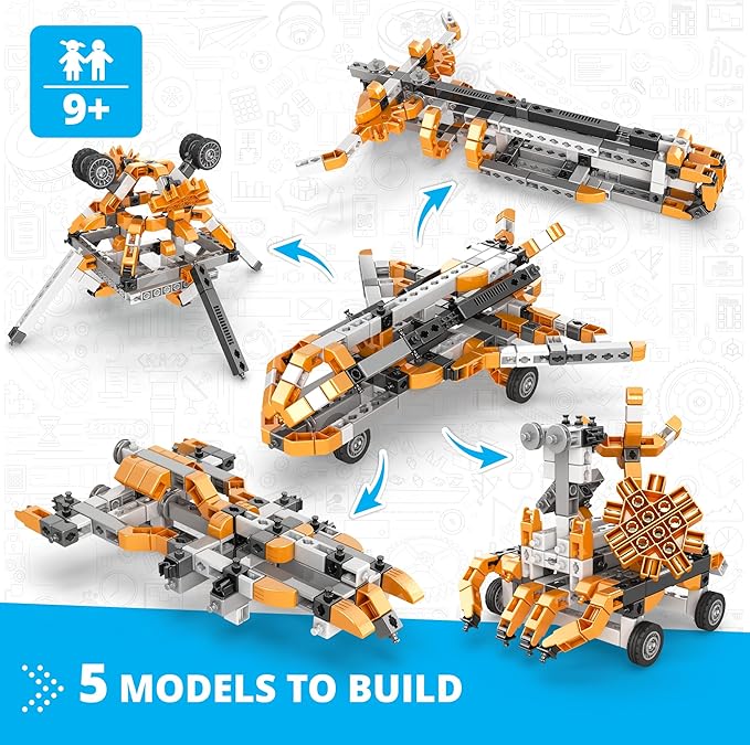 Engino- Inventor STEM Toys, Space Shuttle Kit, Construction Toys for Kids 9+, STEM Building Kit, Educational Playset, Gifts for Boys & Girls
