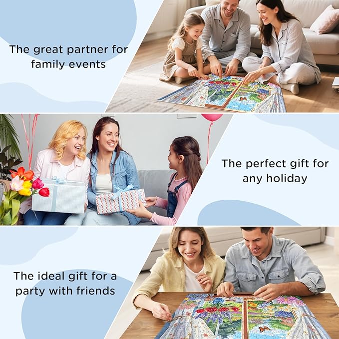 300 Pieces Puzzle for Adults, Flower and Butterfly Puzzle Recycled Cardboard, Beauty Window and Garden Jigsaw Puzzles, Challenging Game Home Decor Party Gift for Adults Kids Seniors 20.5 * 15 inch