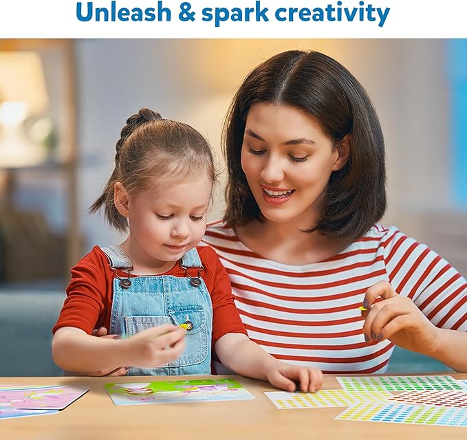 Skillmatics Dot It Sticker Art - Unicorns & Princesses, Mess-Free Fun for Kids, 500+ Stickers, Craft Kits, DIY Scrapbooking Activity, Travel Toys, Gifts for Girls & Boys Ages 3, 4, 5, 6, 7