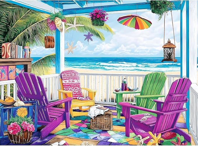 300 Piece Puzzle for Adults,Jigsaw Puzzles 300 Pieces Seaside Scenery Puzzle for Kids Adult Senior Beach Jigsaw Puzzle for Adults 300 Pieces Challenging Puzzles Family Activity Game Nights Gifts