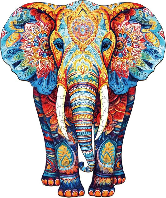 Wooden Puzzles for Adults, Wooden Elephant Puzzles, Wooden Adult Puzzle, Unique Puzzles Gifts for Puzzle Lover (L-11.2 * 13.4in 230pcs)