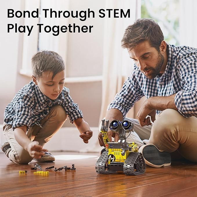 STEM Robot Building Kit Gift for Boys Ages 8-12 with Remote Control, Technic Coding Robotic Toy for Kids’ Birthday, Buildable 5-in-1 Models with 488 Pieces