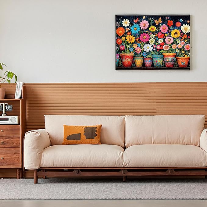 500 Piece Jigsaw Puzzle for Adults - Colorful Flower Puzzle 500 Pieces for Adults Elderly Kids, Recycled Cardboard Challenging Puzzle Perfect for Game Nights - Finished Size is 20.5 x 15 Home Decor