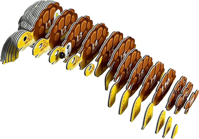 Eugy Tortoise 3D Puzzle - 34 Piece Eco-Friendly Educational Toy Puzzle for Boys, Girls & Kids Ages 6+