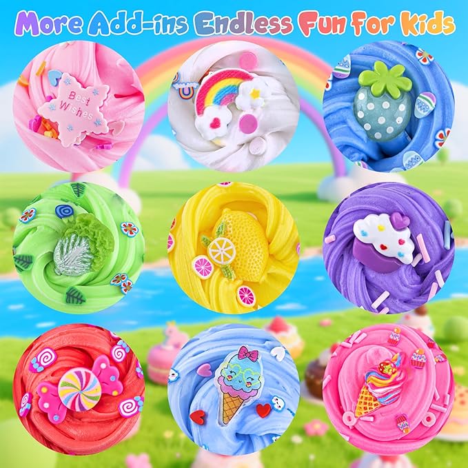 18 Pack Slimes, Slime Kids, Cloud Slime kit for Girls Ages 8-12, Toys for Girls and Boys, for Kids Slime Set Party kit Goodie Bag Stuffers, 4 5 6 7 8 9 10 Year Old Girl Birthday Gift Cute Stuff