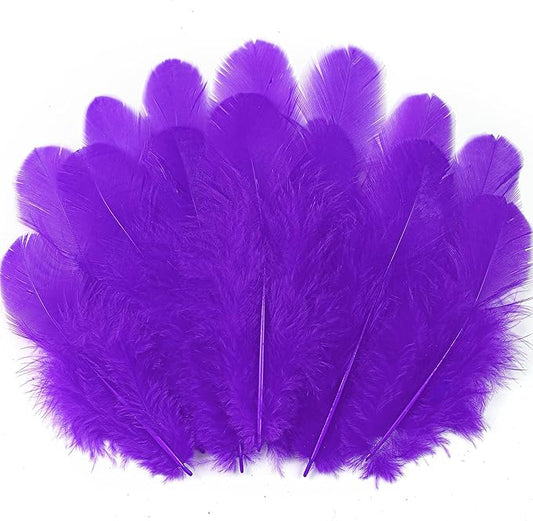 Soarer Purple Feathers for Crafts - 300pcs 3-5inch Craft Feathers Bulk for Wedding Home Party, Dream Catcher Supplies and DIY Crafts(Purple)