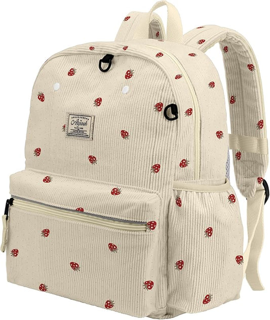 Corduroy Toddler Backpack for Boys and Girls 2-5: Preschool Cute Kids Backpack 13.5" H Fit Folder