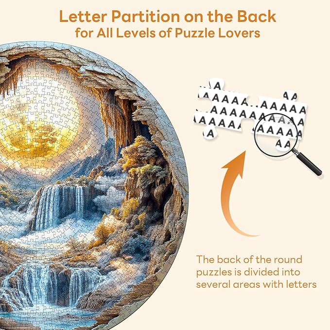 Masseruon 1000 Piece Puzzle for Adults, 26.6 * 26.6in Moonlit River Puzzle for Adults, 1000 Pieces Flat Puzzles with 3D Visual Effect When Completed, Puzzles Gift for Women Men