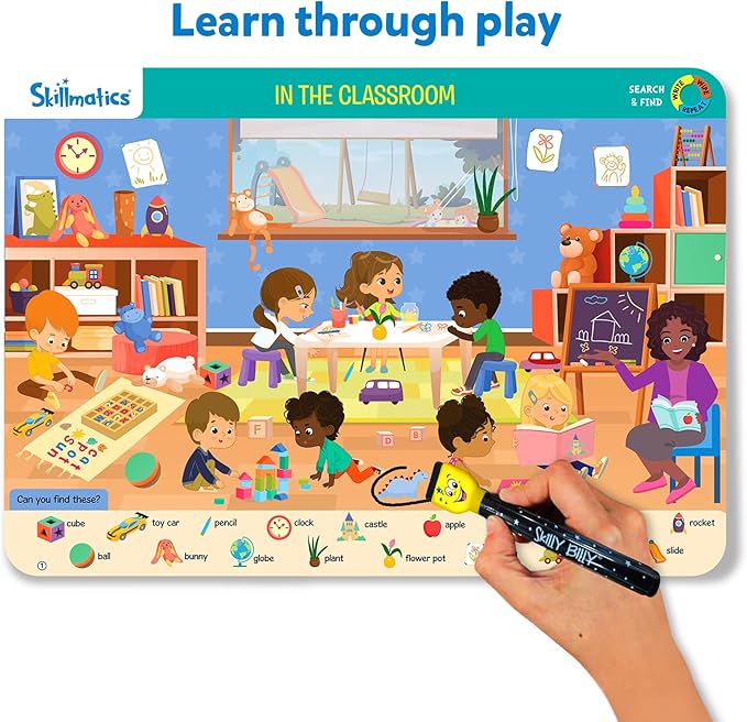 Skillmatics Search and Find Megapack Educational Game - Reusable Preschool Learning Activities, Perfect for Toddlers & Kids Who Love Toys, Art & Crafts, Builds Vocabulary, Gifts for Ages 3, 4, 5, 6