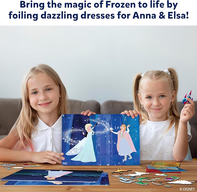 Skillmatics Foil Fun - Disney Frozen, Mess-Free Art for Kids, Craft Kits & Supplies, DIY Creative Activity, Travel Toys, Gifts for Fans of Elsa, Anna, Olaff, Girls, Boys, Ages 4, 5, 6, 7, 8, 9