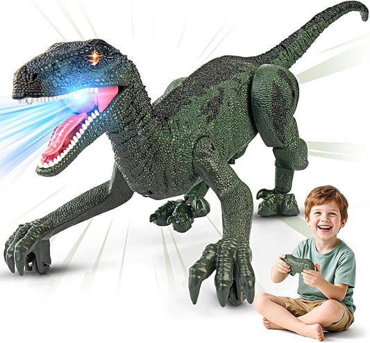 Dinosaur Toys for Kids 3-5, 5-7, 8-12, 2.4GHz Remote Control Dinosaur with Walking, Realistic Sounds, Demo Mode, Rechargeable Jurassic Toys for Birthdays, Parties, Children’s Day