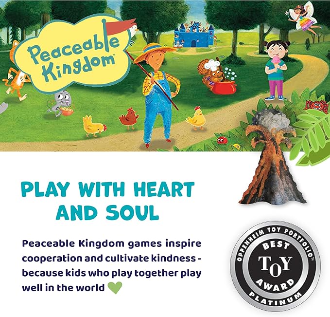 Peaceable Kingdom Dinosaur Escape Cooperative Memory Game of Logic and Luck for 2 to 4 Kids Ages 4+