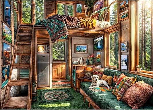 Forest House Puzzles for Adults 1000 Piece, Jigsaw Puzzles for Adults, Adult Challenging Game Toys, Impossible Puzzle, Family Decoration Puzzle