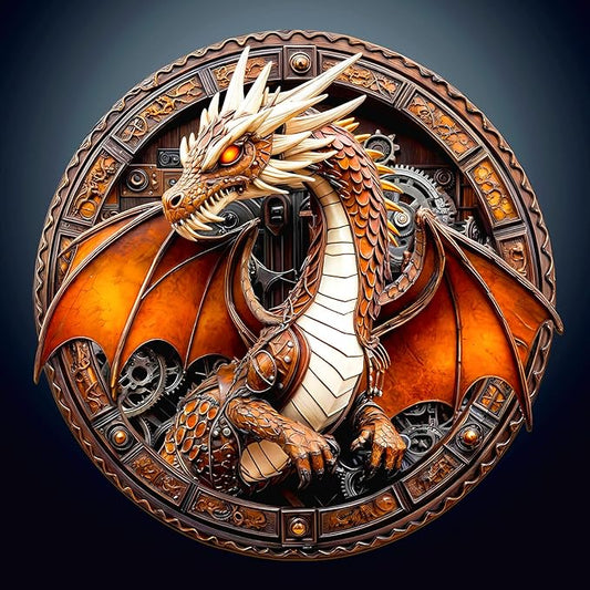 Wooden Puzzles for Adults - Mechanical Dragon Wooden Jigsaw Puzzle, Unique Animal Shaped Wood Puzzles Adult, Christmas Birthday Gifts for Friends/Family, Home Decor 13.4 * 13.3in 300pcs