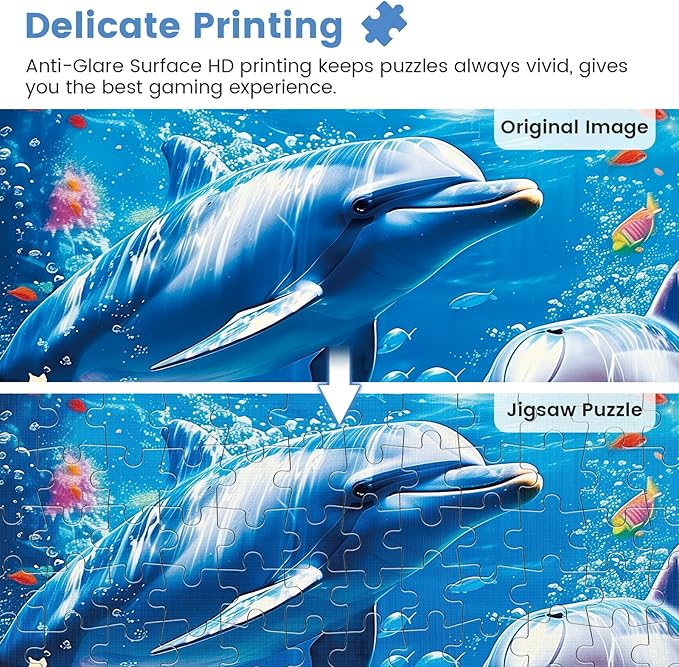 300 Piece Puzzles for Adults,Underwater World Jigsaw Puzzle for Adults Kids Seniors,Recycled Cardboard Large Piece Puzzle 300 Piece,Challenging Family Activity Great Gift for Family Friends 20.5*15 in