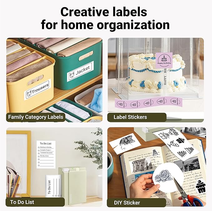 ORGBRO Sticker Printer, X3 Mini Bluetooth Printer Supports 2-3 Inch Printing Width, Thermal Sticker Maker Machine for Photos, Study Notes, Compatible with iOS & Android, Easy to Use, Olive Green