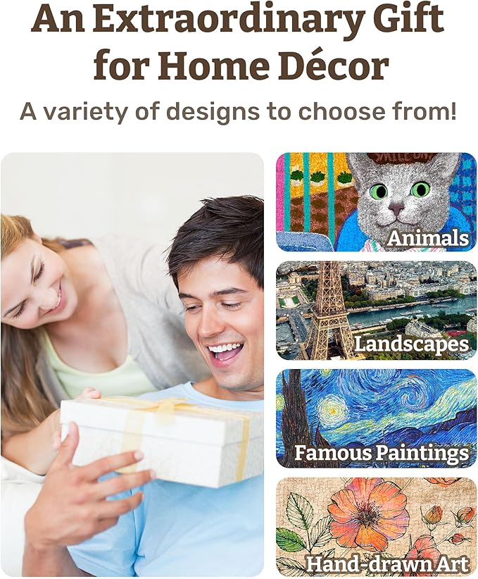 PieceRelax Puzzle Canvas Wall Art 366 Plastic Pieces for Adults - Monet - Water Lilies - Unique Gift & Home Décor with Jigsaw Puzzle Artwork for Living Room Bedroom [HN1431]