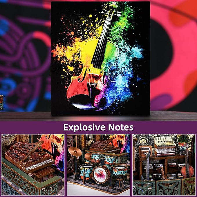 Book Nook Kit, Book Nook Kits for Adults and Teens, DIY Miniature Dollhouse Kit 3D Wooden Puzzle Booknook Bookend with LED Light