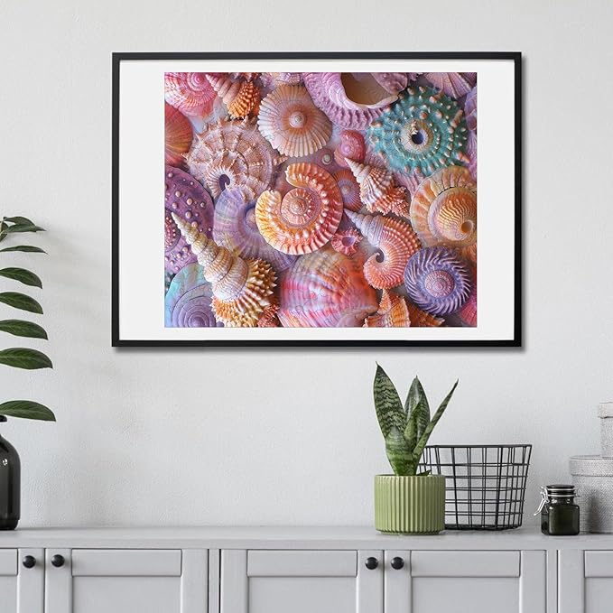 delobil Wooden Puzzles for Adults, Sea Shell Wooden 200 Piece Puzzles for Adults,Unique Shaped Jigsaw Puzzles, Fun Challenge Brain Health Family Game Creative Gift for Friends 11.8 x 9.6in