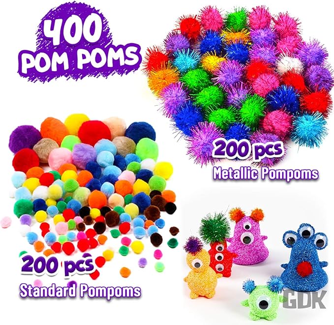 GoodyKing Arts and Crafts Supplies for Kids - 1170Pcs+ Craft Art Supply Kit for Toddlers Kids Craft Supplies & Materials Age 4 5 6 7 8 9 - All in One D.I.Y. Crafting School Supplies