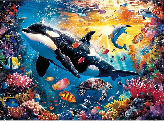 300 Piece Puzzles for Adults and Kids, Jigsaw Puzzle, Undersea World Jigsaw Puzzles, Home Decor Birthday Party Gift Toy, Fun and Challenging Family Games, 20.5x15IN