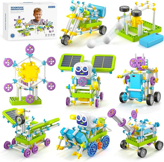 434 PCS STEM Toys Kit for Kids Age 6+ - Build 36+ Robot Models with Solar Power, Gears & Sensors,Science & Engineering Learning Toy for Boys & Girls | Perfect Educational Birthday Gift