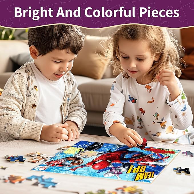 60 Piece Coloful Jigsaw Puzzles, Puzzles for Kids Ages 4-6, Educational Learning Toys for Boys and Girls, Gift for Boys and Girls