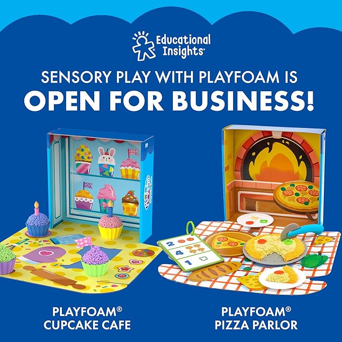 Educational Insights Playfoam Sushi Shop - Sensory Toys & Fidget Toys for Kids, Pretend Play Food Craft Kit, Squishy Foam, Non Sticky Dough & Classroom Tools, Gifts for Ages 3+