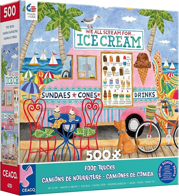 Ceaco - Food Trucks - Ice Cream Truck II - 500 Piece Jigsaw Puzzle