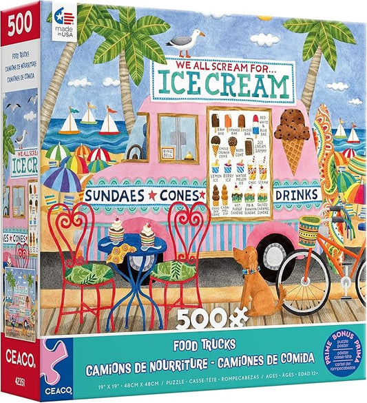 Ceaco - Food Trucks - Ice Cream Truck II - 500 Piece Jigsaw Puzzle