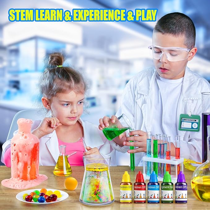 90 Lab Experiments Science Kit for Kids, STEM Activities Educational Scientist Toys Gifts for Age 6-12 Year Old Boys Girls, Chemistry and Physics Set Toys, Volcano Eruption