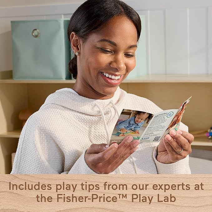 Fisher-Price Wood Montessori Toy Triangle Puzzle, American Montessori Society Seal of Excellence, 10-Piece Wooden Learning Activity & Expert Play Tips for Kids Ages 3+ Years (Amazon Exclusive)