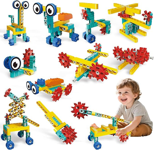 13-in-1 STEM Building Toys for Kids Ages 5-12, 135PCS Educational Construction Engineering Kit, Science Learning Toys & Creative Birthday Gift for 5-8 Year Old Boys
