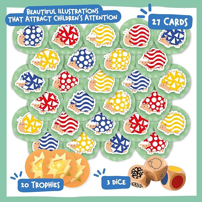 Nene Toys FlashFind Visual Agility Game for Kids Age 3+; Family Educational Animal Card Game for Boys/Girls