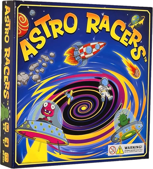 Astro Racers Board Game, Fun for Kids and Adults, 2-4 Players, Ages 5+, Solar System Racing Theme, Family-Friendly Strategy Game, Skill-Building & Educational.