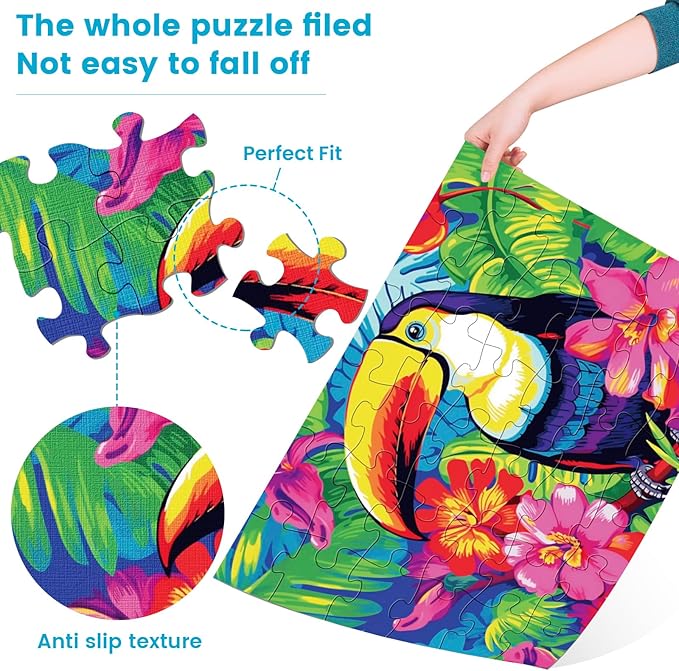 6 Packs 36 Pieces Large Puzzles for Seniors,Dementia Puzzles for Elderly Adults,Jigsaw Puzzles for Adults Seniors with Alzheimer's Dementia with 3 Storage Bags(Animals