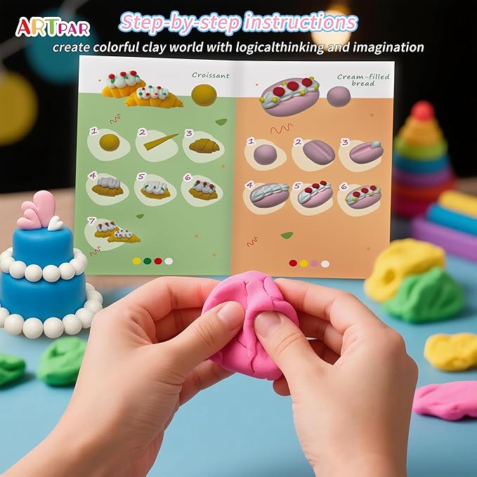 Air Dry Clay for Kids,Modeling Clay Kit,Model Magic Sculpting Set,Ultra Light & Soft, Safe Non-Sticky | 12 Box DIY Art and Crafts School Projects, Home Party Favors for Boys & Girls