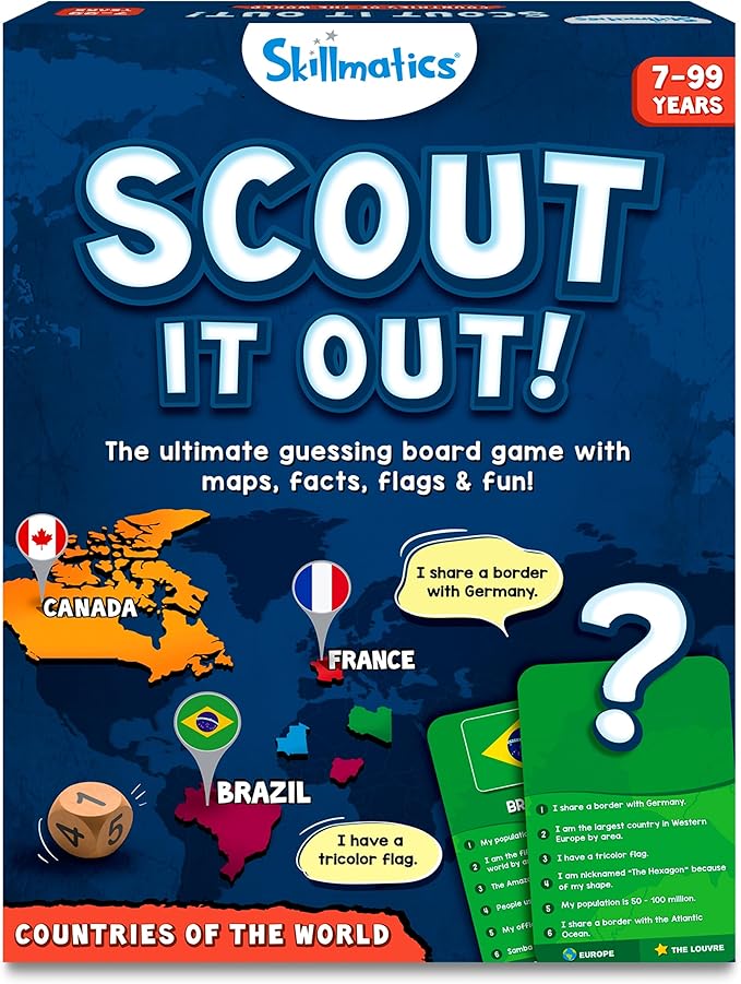 Skillmatics Board Game - Scout It Out, Guessing & Trivia Game for Families, Educational Toys, Card Games for Kids, Teens and Adults, Gifts for Boys and Girls Ages 7, 8, 9 and Up