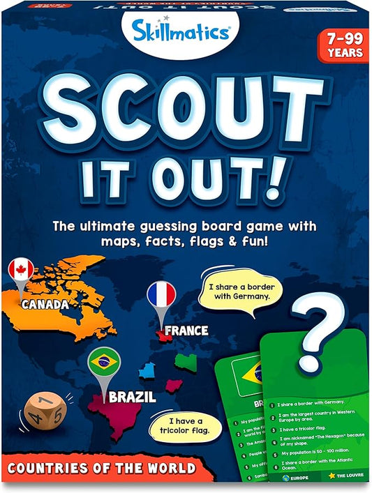 Skillmatics Board Game - Scout It Out, Guessing & Trivia Game for Families, Educational Toys, Card Games for Kids, Teens and Adults, Gifts for Boys and Girls Ages 7, 8, 9 and Up