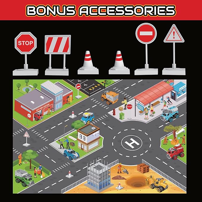 5-in-1 Take Apart Construction Toys and DIY Engineering Playset with Remote Control and Electric Screwdriver. For Toddler Boys Kid Child who loves tools and construction equipment. 3 4 5 6-Year-Olds.