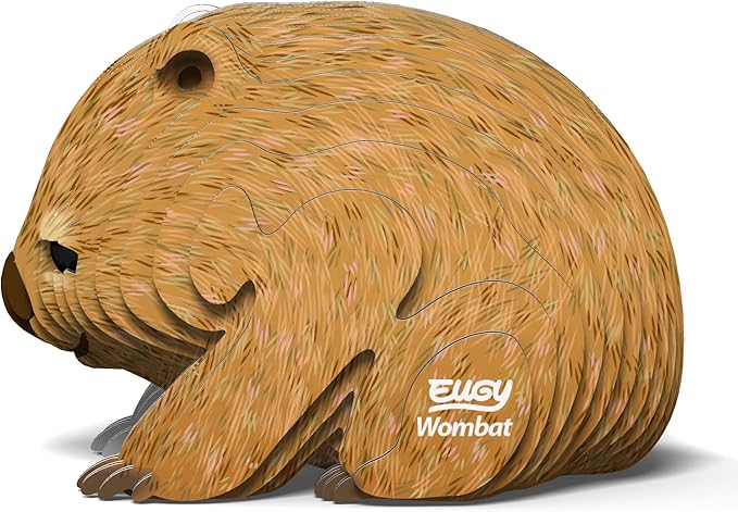 EUGY Wombat 3D Puzzle, 36 Piece Eco-Friendly Educational Toy Puzzles for Boys, Girls & Kids Ages 6+