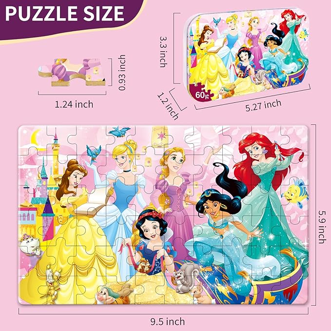 60 Piece Kids Puzzles, Puzzle for Kids Ages for 5,6,7,8,9,10,11,12 Boys and Girls Toy Puzzles