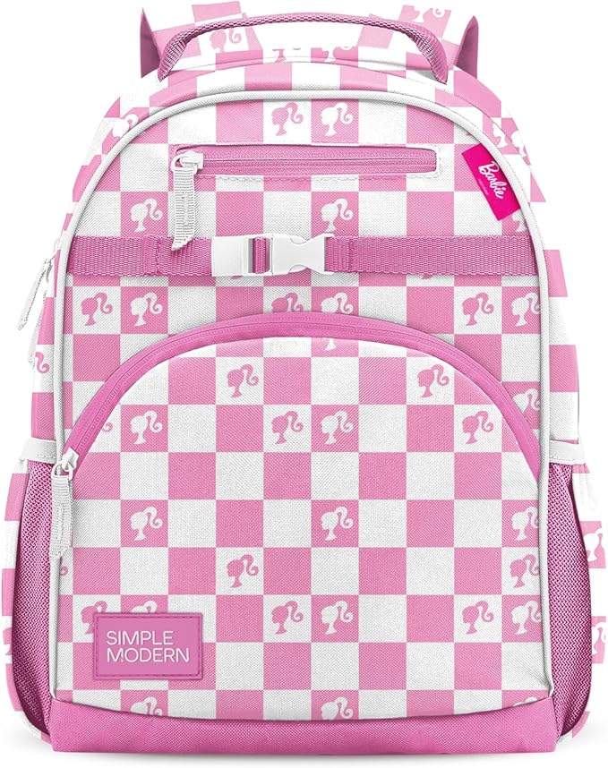 Simple Modern Large Mattel Barbie Kids Backpack for School Girls and Boys | Elementary Backpack for Teen | Fletcher Collection | Kids - 16" tall | Barbie Checkmate