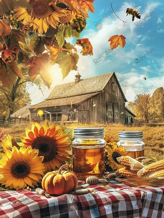 Puzzles for Adults 300 Pieces, DIY Sunflower Farm Puzzles, Matte Finish & Eco-Friendly Wooden Puzzles - for Home Decor Room Decor Wall Decor - Funny Creative Gifts 16x11 Inch