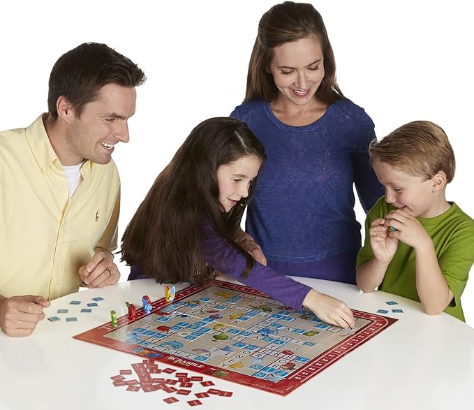 Hasbro Gaming Scrabble Junior Board Game | 2-4 Players | Family Educational Word Games for Kids | Back to School Gifts for Classroom | Ages 5+