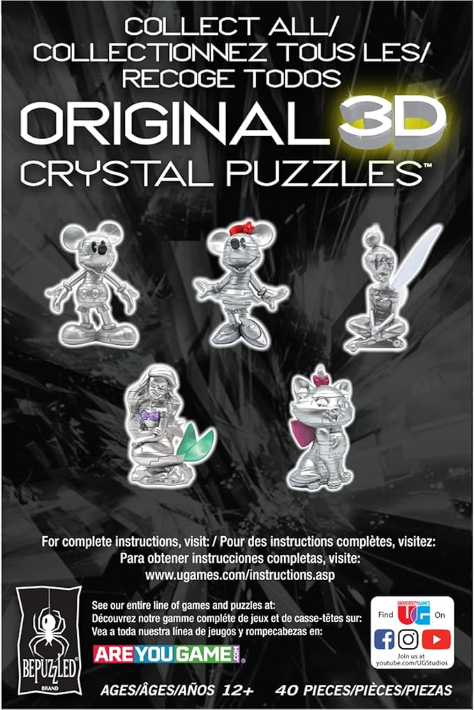 BePuzzled | Disney Platinum Ariel Original 3D Crystal Puzzle, Ages 12 and Up