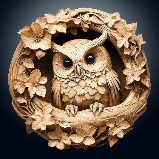 WOODBESTS Wooden Puzzles for Adults, 3D Owl Wood Puzzles Adult(100 Pieces, S, 8.5 * 8.5in), Unique Shape Wooden Animal Jigsaw Puzzles, Birthday Gifts for Adults Family Game
