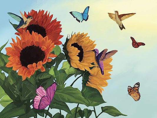 Large Piece Jigsaw Puzzle – Easy & Colorful, Dementia & Memory Activities for Seniors, Elderly Gifts, 16 Pieces, Summer Bloom