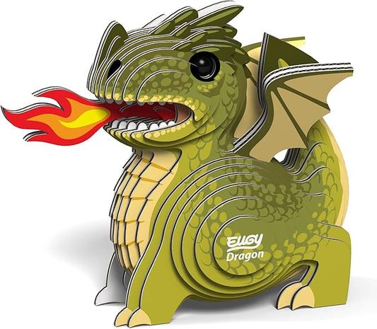 Eugy Dragon 3D Puzzle, 26 Piece Eco-Friendly Educational Toy Puzzles for Boys, Girls & Kids Ages 6+
